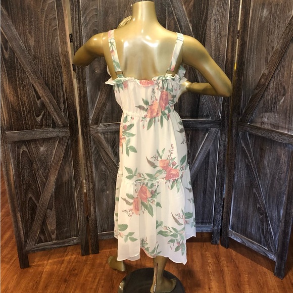 NWOT All Worthy Hunter McGrady Printed Chiffon Hem Dress - Picture 4 of 6